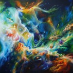cosmic painting, sci fi paintings, nebula paintings, nebula